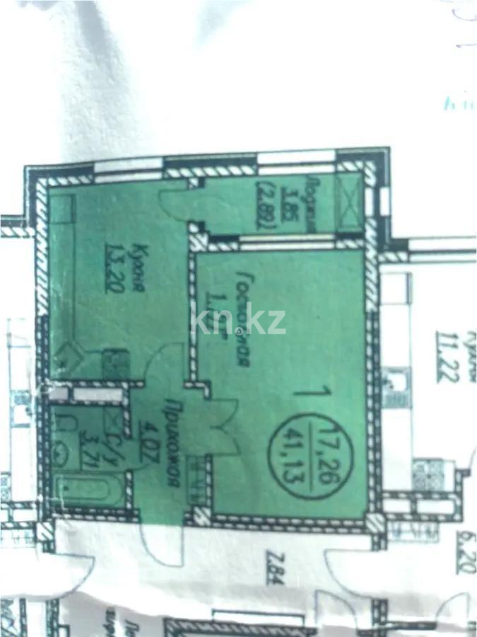 Продажа 1-комнатной квартиры, 41 м² в Астане