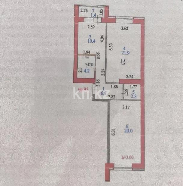 Продажа 2-комнатной квартиры, 66 м², ул. Култегин, дом  11 в Астане - фото 5