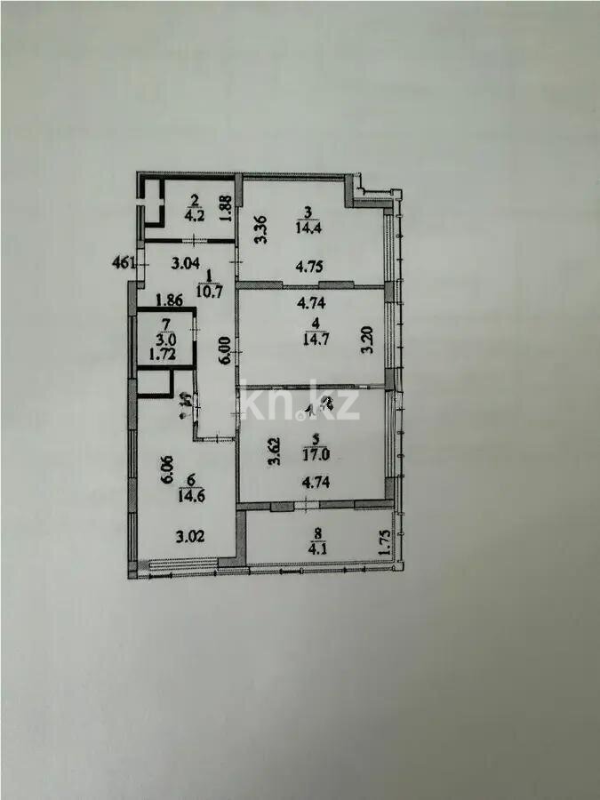 Продажа 3-комнатной квартиры, 82.7 м² в Астане - фото 8