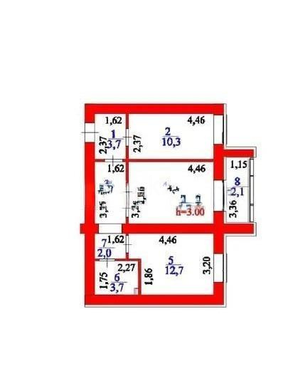 Продажа 2-комнатной квартиры, 56.3 м² в Астане - фото 4