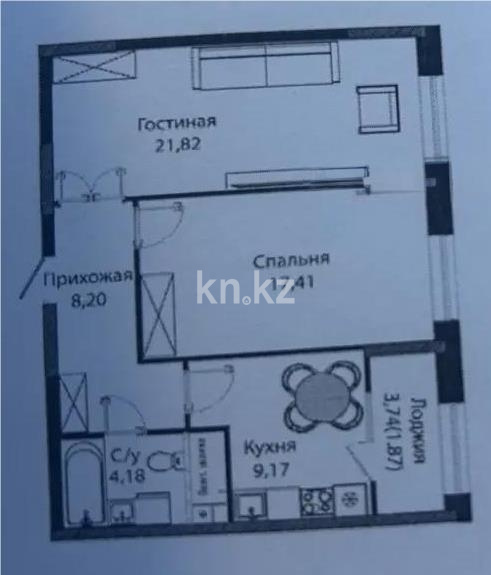 Продажа 2-комнатной квартиры, 63 м², ул. Бухар жырау, дом  12/2 в Астане