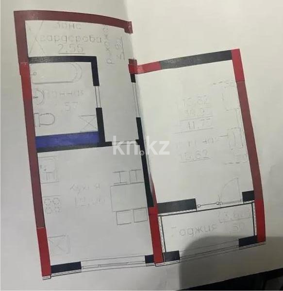 Продажа 1-комнатной квартиры, 41.75 м² в Астане