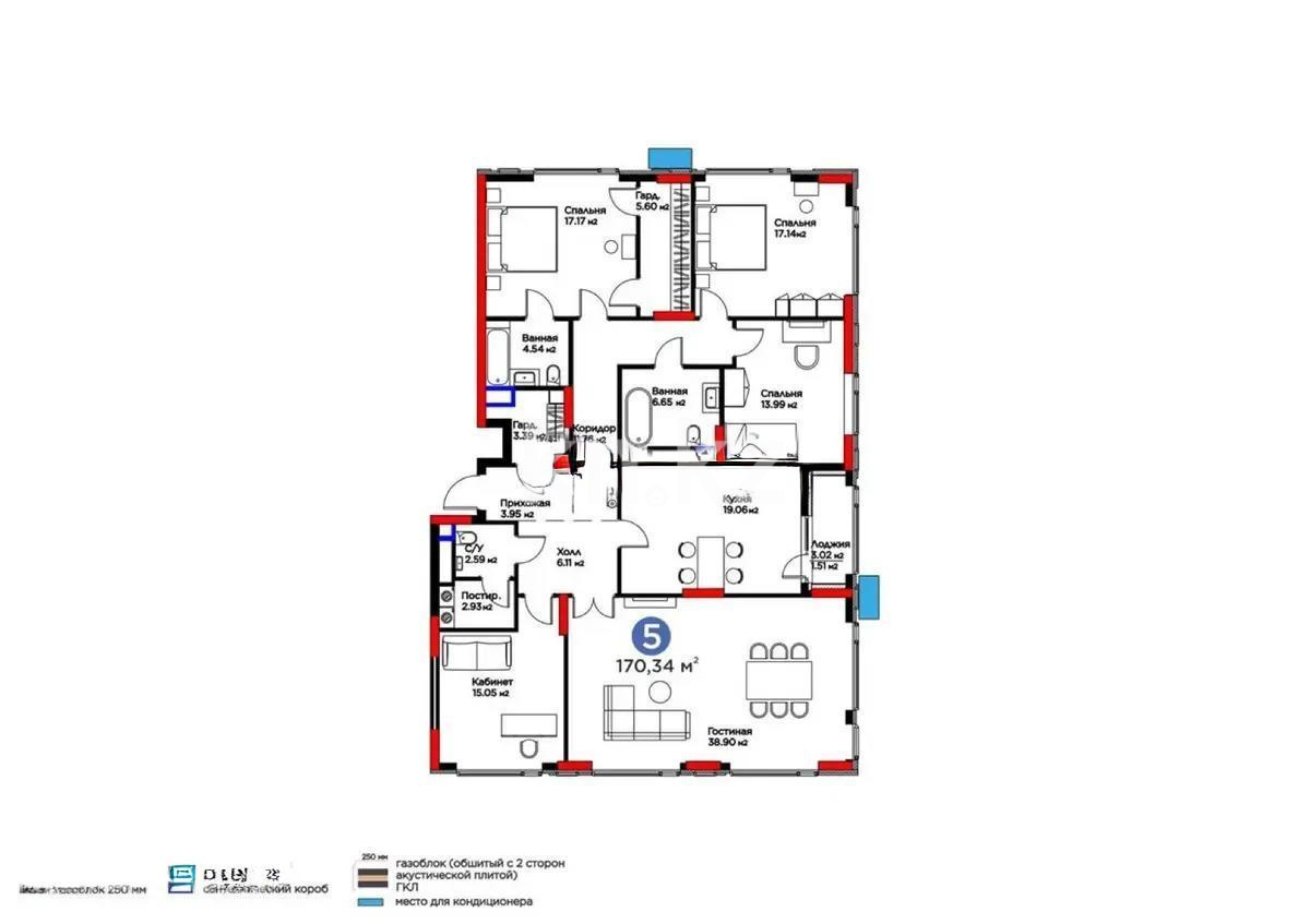 Продажа 5-комнатной квартиры, 170 м², ул. Кунаева, дом  3 стр в Астане