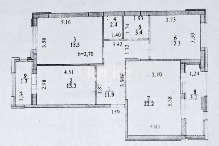 Продажа 3-комнатной квартиры, 88.4 м², ул. Е-430, дом  3 в Астане - фото 5
