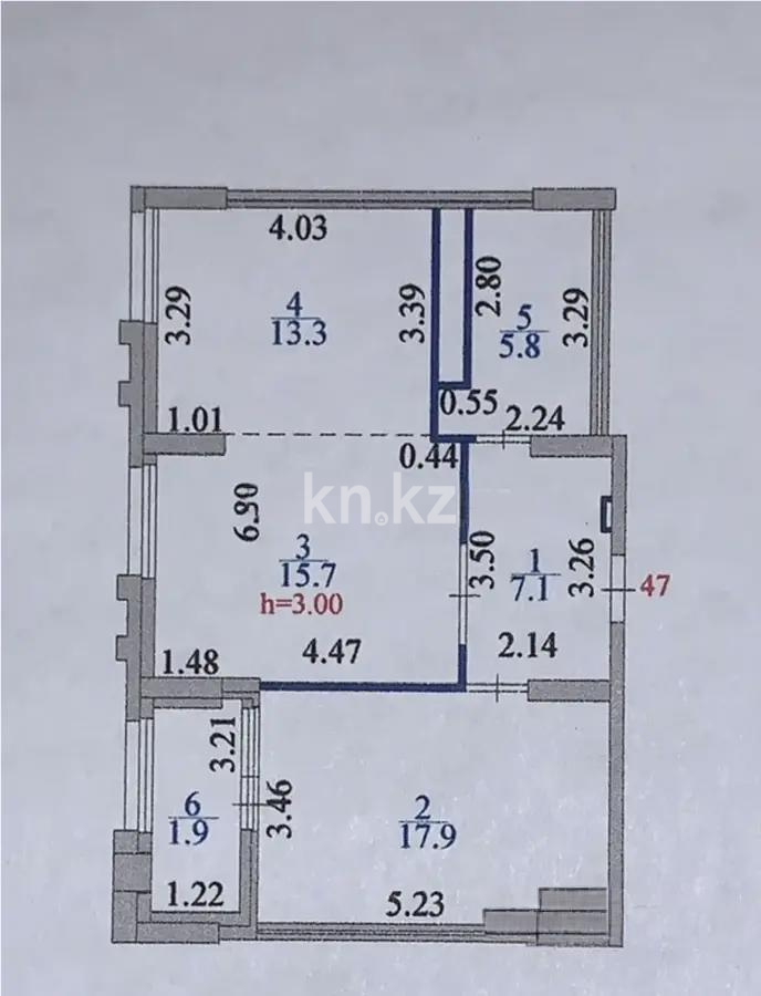 Продажа 2-комнатной квартиры, 61.7 м² в Астане - фото 5