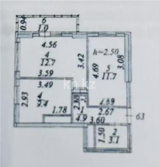 Продажа 2-комнатной квартиры, 49 м² в Астане - фото 5