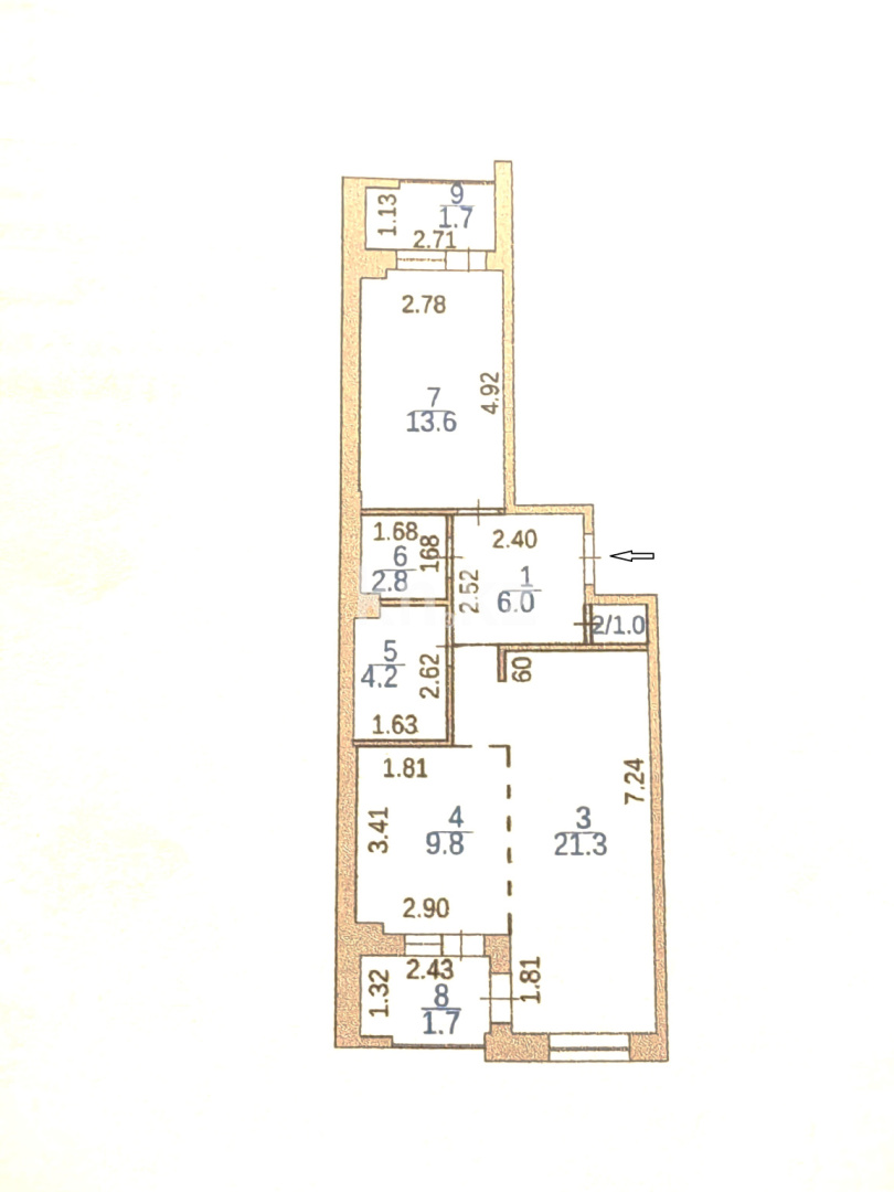 Продажа 2-комнатной квартиры, 61 м² в Караганде - фото 30