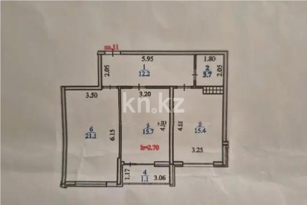 Продажа 2-комнатной квартиры, 69.2 м² в Алматы - фото 5