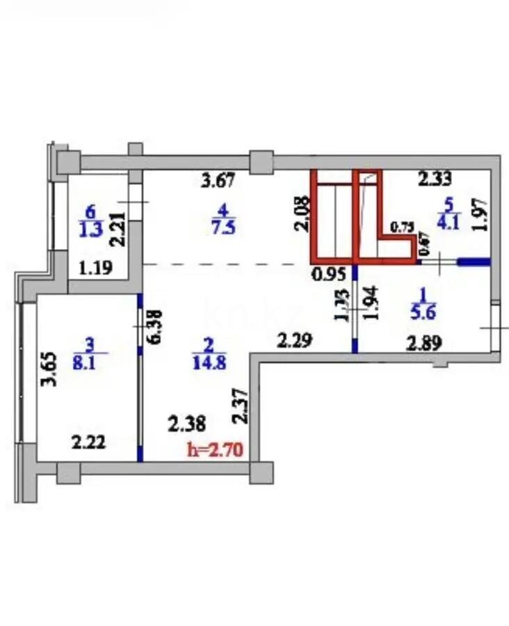 Продажа 2-комнатной квартиры, 42 м² в Астане - фото 5