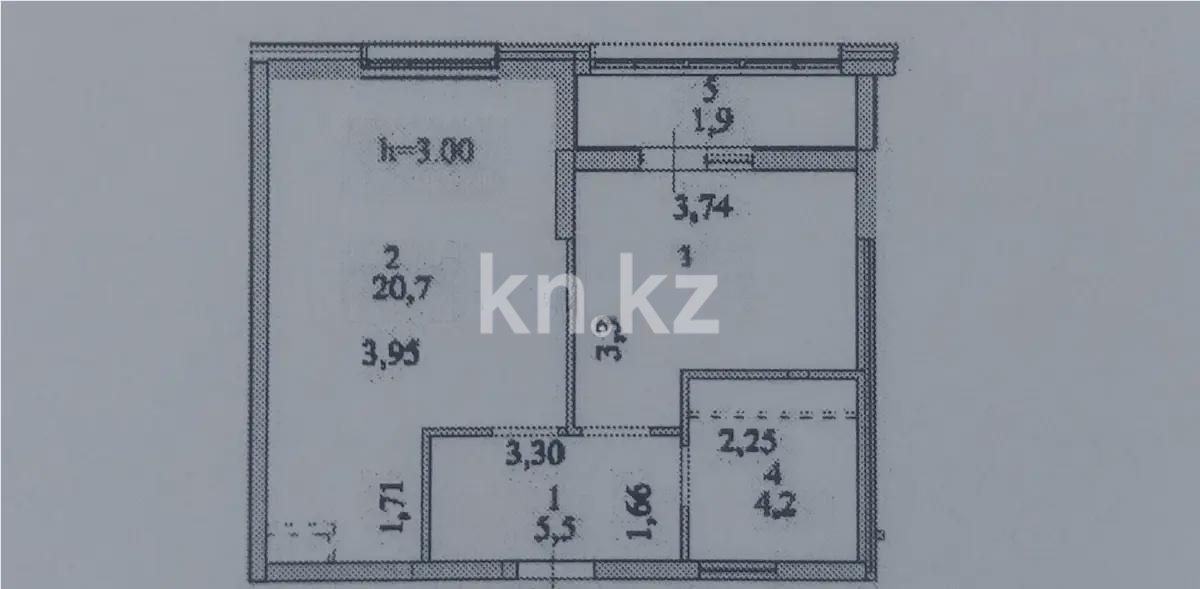 Продажа 1-комнатной квартиры, 43.2 м² в Астане