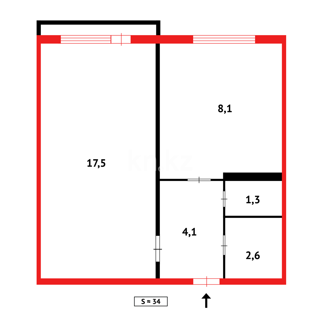 Продажа 1-комнатной квартиры, 33 м² в Темиртау - фото 9