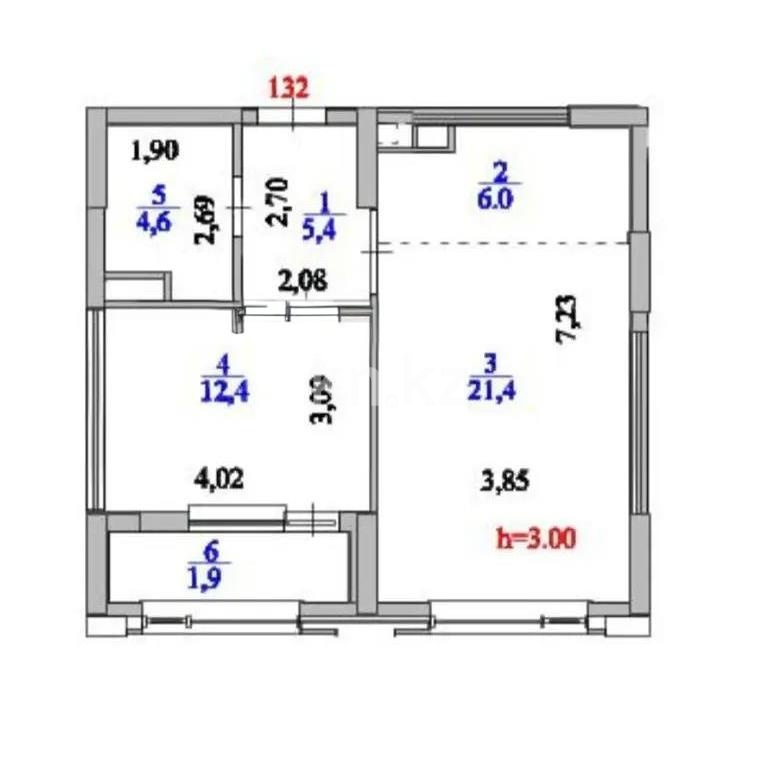 Продажа 2-комнатной квартиры, 51.7 м² в Астане