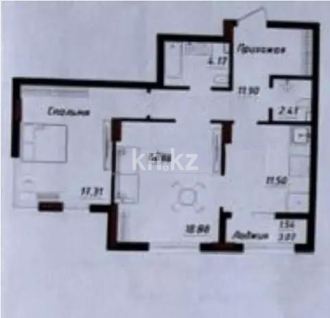 Продажа 2-комнатной квартиры, 67.7 м² в Астане