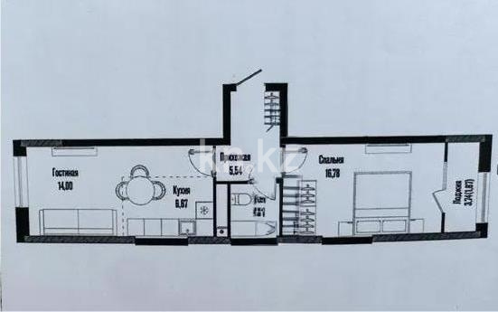 Продажа 2-комнатной квартиры, 49 м² в Астане - фото 4