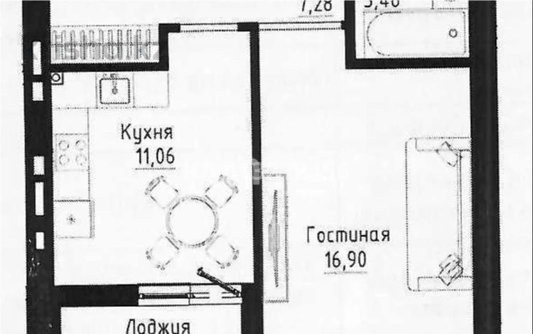 Продажа 1-комнатной квартиры, 40.54 м² в Астане