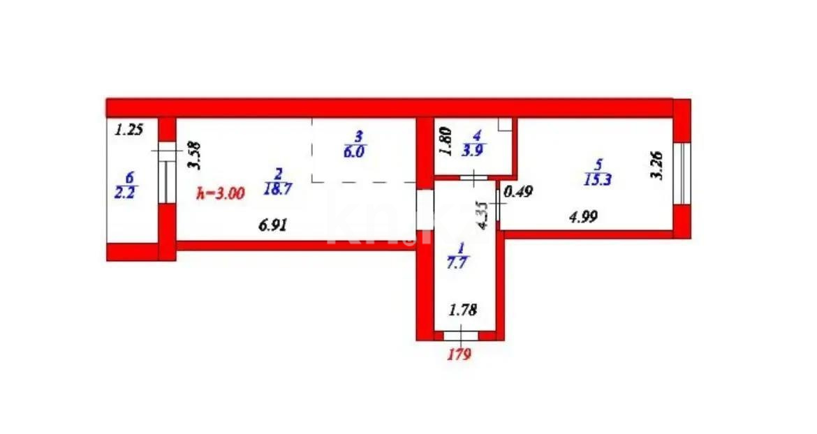 Продажа 2-комнатной квартиры, 54 м² в Астане - фото 2