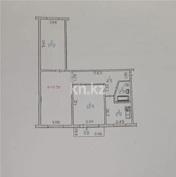 Продажа 3-комнатной квартиры, 65.4 м² в Алматы