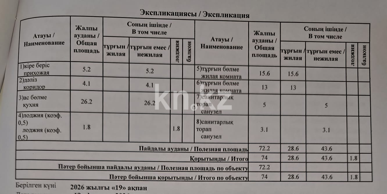 Продажа 3-комнатной квартиры, 74 м² в Алматы - фото 6