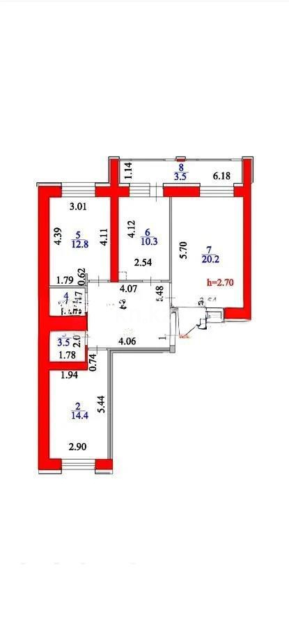 Продажа 3-комнатной квартиры, 80 м², ул. Култегин, дом  2 в Астане - фото 7