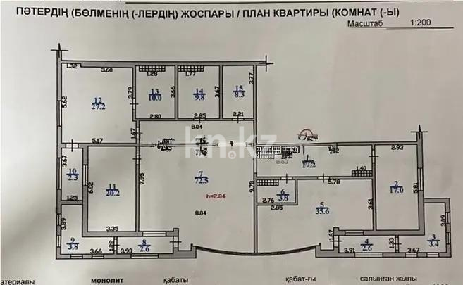 Продажа 4-комнатной квартиры, 236 м², пр. Достык, дом  160 в Алматы