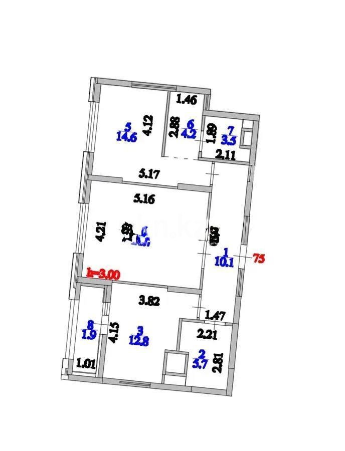 Продажа 2-комнатной квартиры, 75 м², пр. Аль-Фараби, дом  1 в Астане