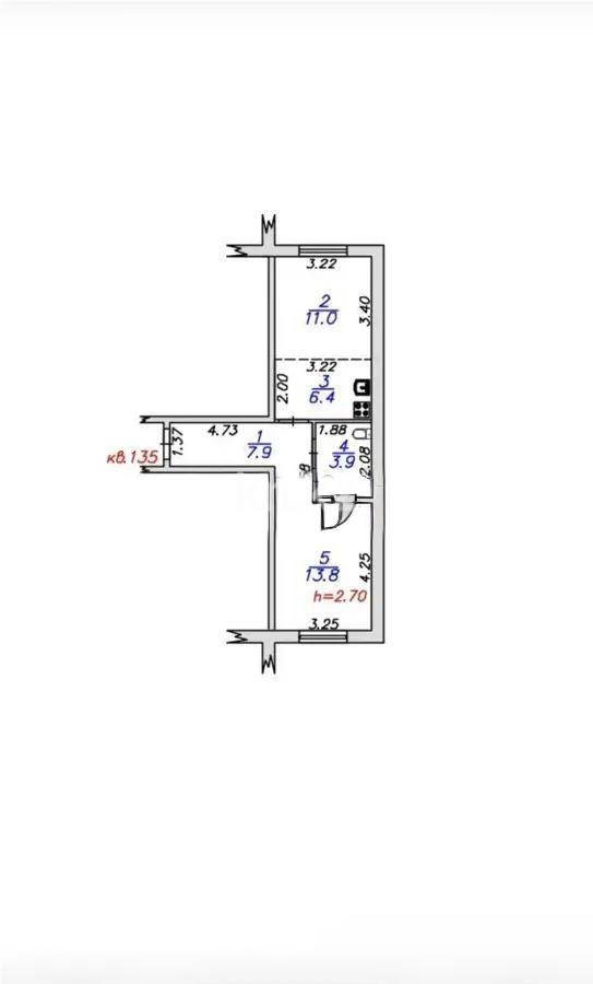 Продажа 2-комнатной квартиры, 43 м², мкр-н Гажайып, дом  5/3 в Алматы - фото 5