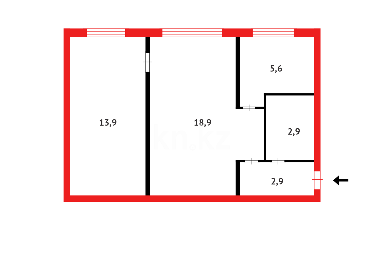 Продажа 2-комнатной квартиры, 44 м² в Абае - фото 8