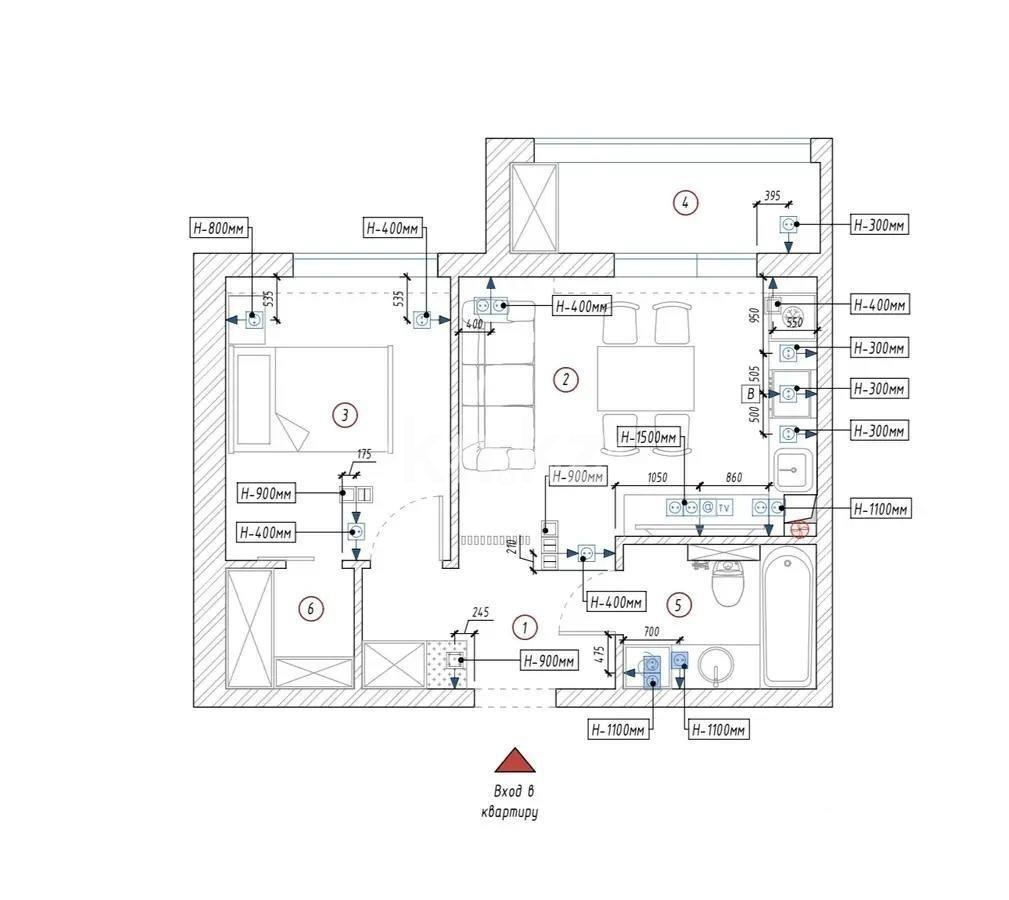Продажа 1-комнатной квартиры, 42 м² в Астане - фото 6