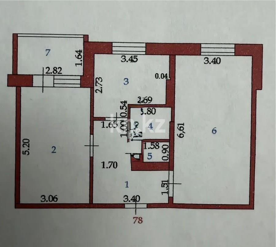 Продажа 2-комнатной квартиры, 61.8 м² в Астане - фото 7