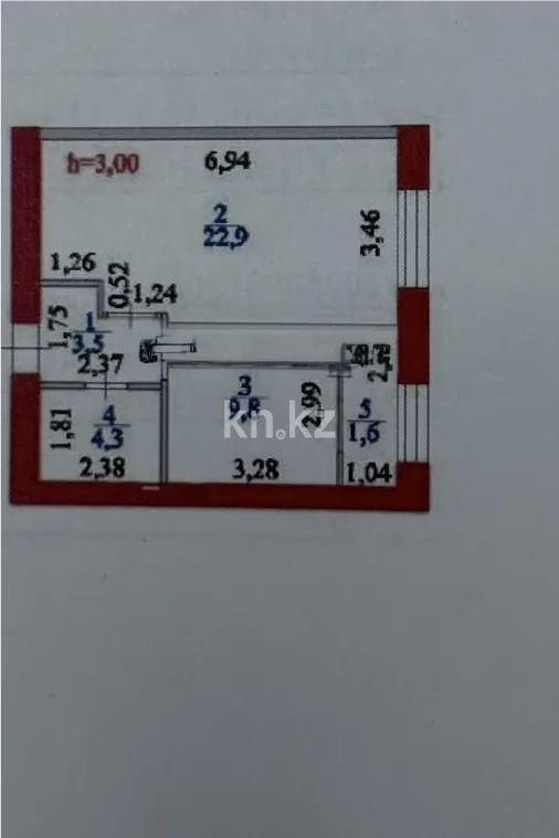Продажа 1-комнатной квартиры, 42.2 м² в Астане