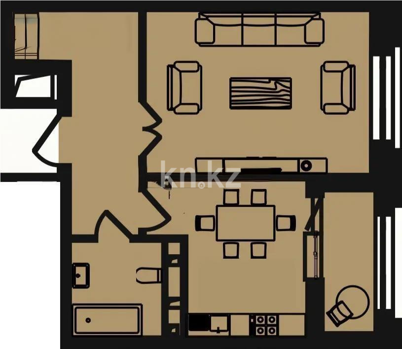 Продажа 1-комнатной квартиры, 46 м² в Астане - фото 3