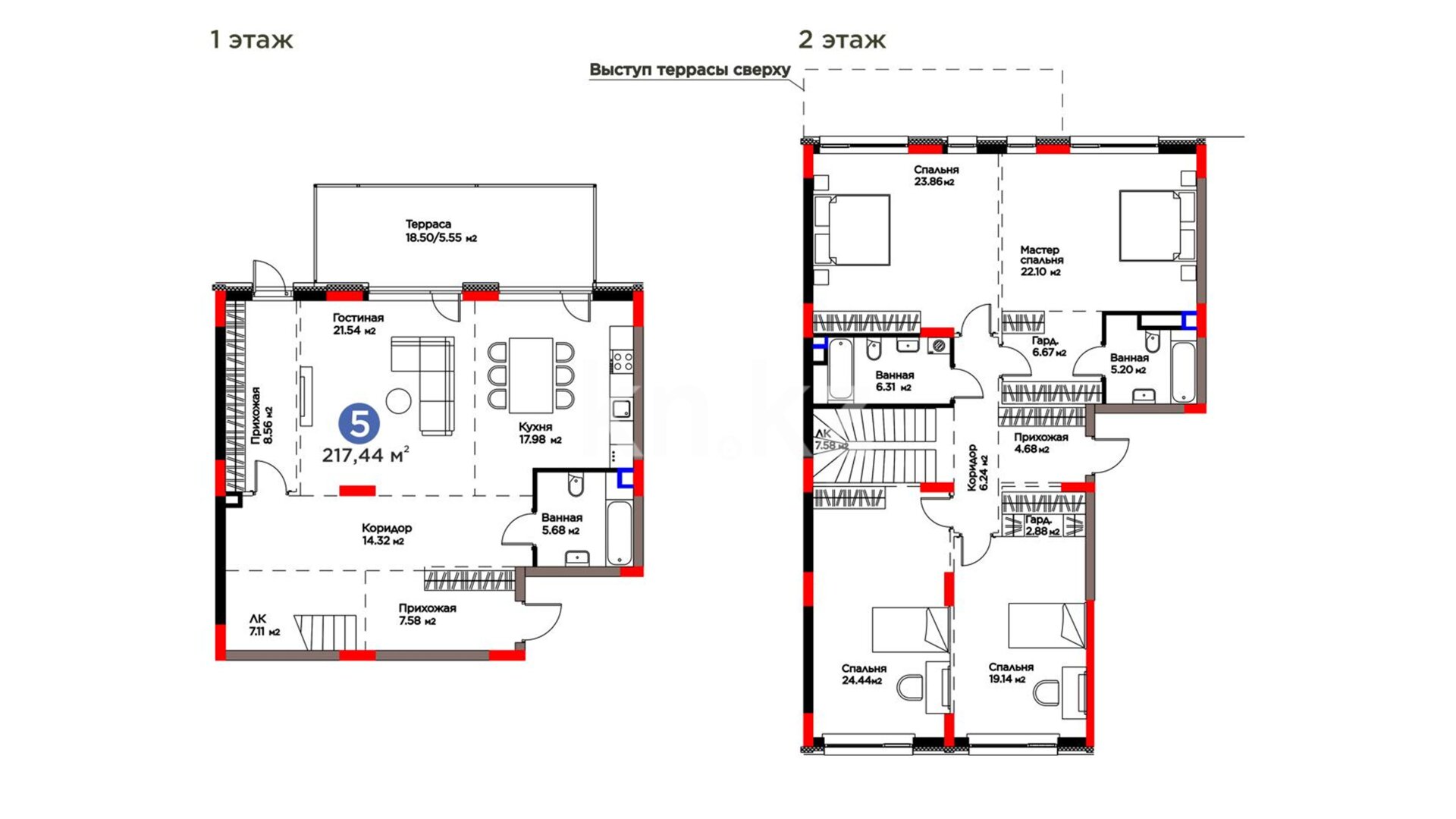 ЖК Family Gardens, 5-комнатная, цена 240 053 760 ₸, 1 104 000 ₸&nbsp;/&nbsp;м²