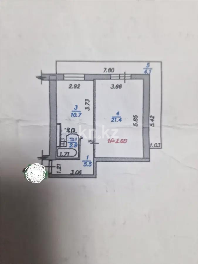Продажа 1-комнатной квартиры, 45.5 м², ул. Северное Кольцо, дом  86/15 в Алматы - фото 4