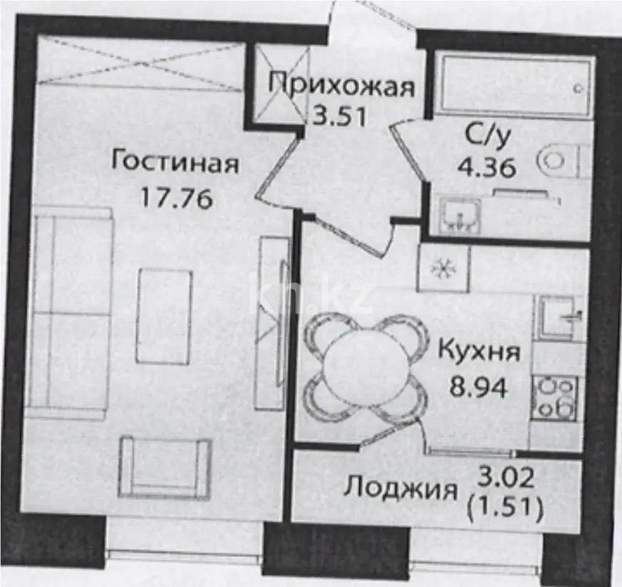 Продажа 1-комнатной квартиры, 37 м², ул. Е-15, дом  16 в Астане