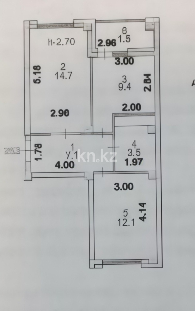 Продажа 2-комнатной квартиры, 50 м² в Астане