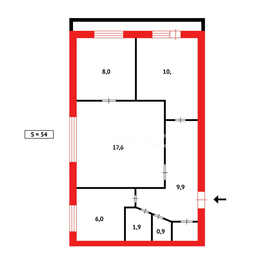 Продажа 3-комнатной квартиры, 55 м² в Темиртау - фото 16