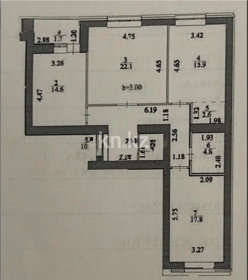 Продажа 3-комнатной квартиры, 97 м² в Астане