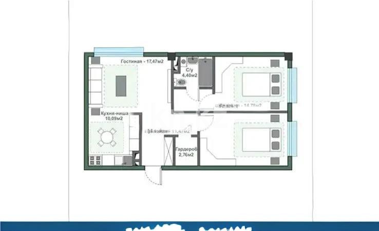 Продажа 3-комнатной квартиры, 78 м² в Алматы - фото 2