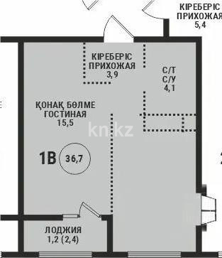 Продажа 1-комнатной квартиры, 36.7 м² в Алматы