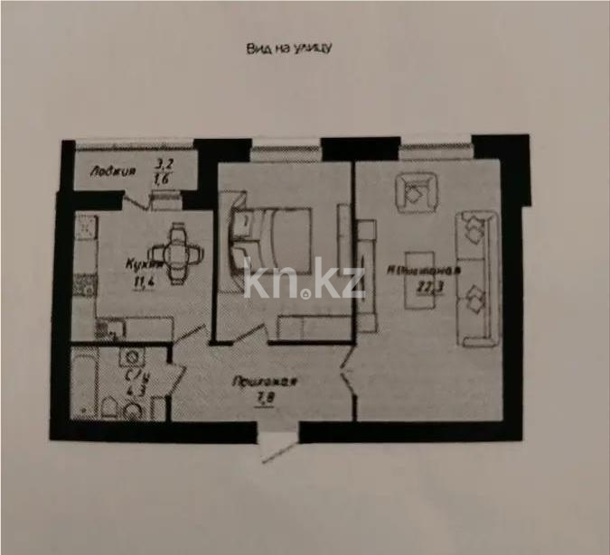 Продажа 2-комнатной квартиры, 62.2 м² в Астане
