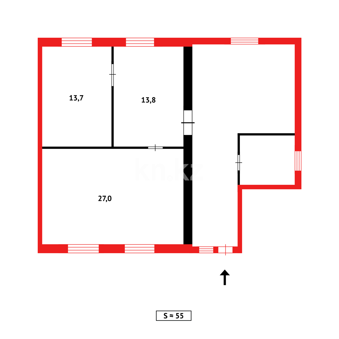 Продажа 3-комнатного дома, 55 м², ул. Серова в Караганде - фото 18
