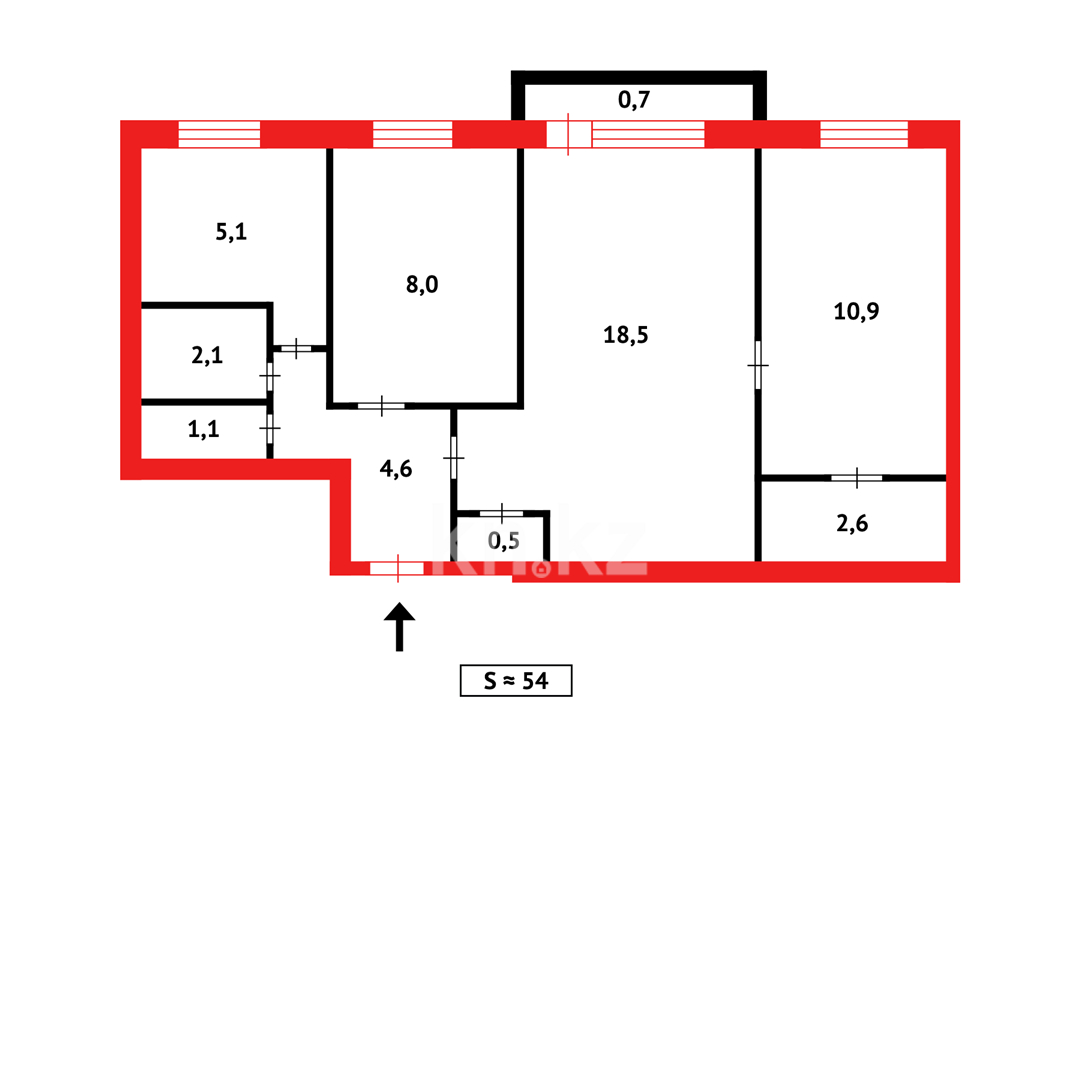 Продажа 3-комнатной квартиры, 54 м², пр. Металлургов в Темиртау - фото 13