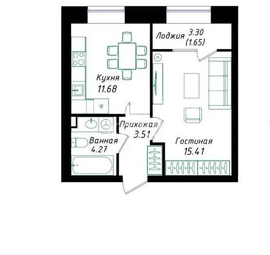 Продажа 1-комнатной квартиры, 37 м² в Астане