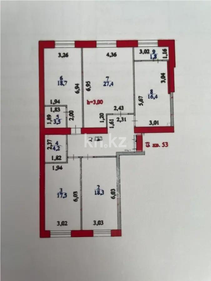 Продажа 4-комнатной квартиры, 123.3 м² в Астане