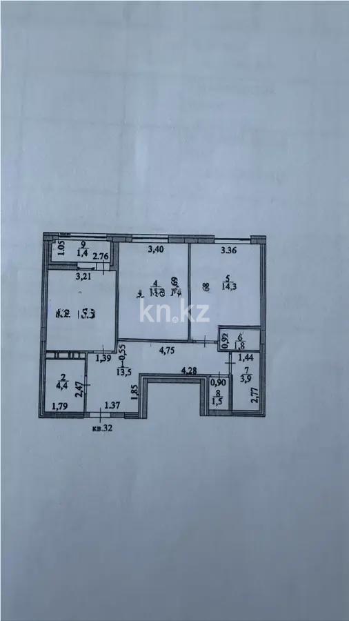 Продажа 2-комнатной квартиры, 70 м² в Астане
