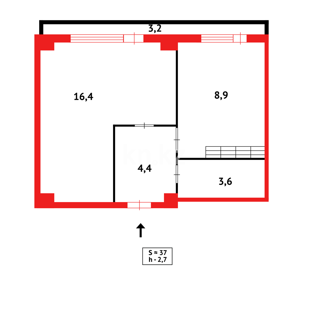 Продажа 1-комнатной квартиры, 37 м² в Караганде - фото 9