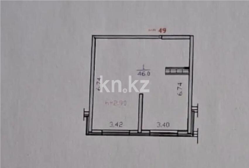 Продажа 1-комнатной квартиры, 46 м² в Алматы