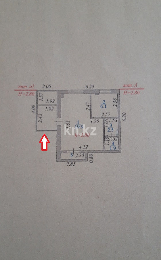 Продажа , 40 м², ул. Маскеу, дом  24 - пр. Женис в Астане - фото 8