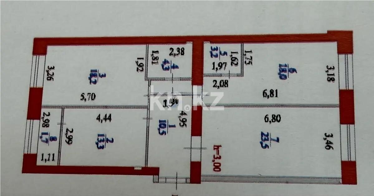 Продажа 3-комнатной квартиры, 92.7 м² в Астане