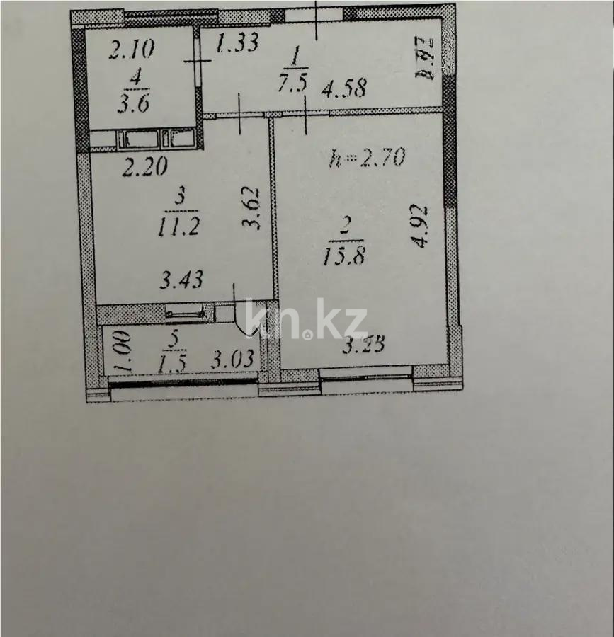 Продажа 1-комнатной квартиры, 39.6 м², ул. Бектурова, дом  11/1 в Астане